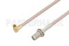 SMA Female Bulkhead to SSMC Plug Right Angle Cable Using RG316-DS Coax