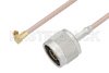 N Male to SSMC Plug Right Angle Cable Using RG316-DS Coax