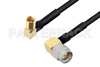 SMA Male Right Angle to SSMC Plug Right Angle Cable Using PE-SR405FLJ Coax