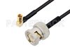 BNC Male to SSMC Plug Right Angle Cable Using PE-SR405FLJ Coax