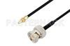 BNC Male to SSMC Jack Bulkhead Cable Using PE-SR405FLJ Coax