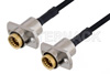 Slide-On BMA Jack 2 Hole Flange to Slide-On BMA Jack 2 Hole Flange Cable Using PE-SR405FLJ Coax