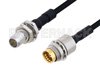 Slide-On BMA Plug Bulkhead to Slide-On BMA Jack Bulkhead Cable Using PE-SR405FLJ Coax