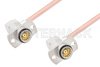 Slide-On BMA Jack Right Angle 2 Hole Flange to Slide-On BMA Jack Right Angle 2 Hole Flange Cable Using RG405 Coax