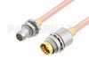 Slide-On BMA Plug Bulkhead to Slide-On BMA Jack Bulkhead Cable Using RG405 Coax