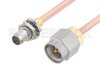 Slide-On BMA Plug Bulkhead to SMA Male Cable Using RG405 Coax