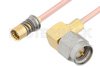 Snap-On BMA Jack to SMA Male Right Angle Cable Using RG405 Coax