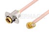 Slide-On BMA Jack 2 Hole Flange to SMP Female Right Angle Cable Using RG405 Coax