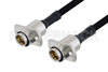 Slide-On BMA Jack 2 Hole Flange to Slide-On BMA Jack 2 Hole Flange Cable Using PE-SR402FLJ Coax