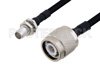 Slide-On BMA Plug Bulkhead to TNC Male Cable Using PE-SR402FLJ Coax