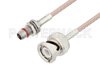 Slide-On BMA Plug Bulkhead to BNC Male Cable Using RG316 Coax