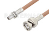 Slide-On BMA Plug Bulkhead to BNC Male Cable Using RG400 Coax