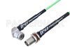 TNC Male Right Angle to TNC Female Bulkhead Low Loss Cable Using PE-P160LL Coax