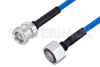 Plenum 4.1/9.5 Mini DIN Male to 4.1/9.5 Mini DIN Female Low PIM Cable Using SPP-250-LLPL Coax , LF Solder