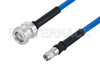 Plenum 4.1/9.5 Mini DIN Female to SMA Male Low PIM Cable Using SPP-250-LLPL Coax , LF Solder