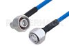 Plenum 4.1/9.5 Mini DIN Male Right Angle to 4.3-10 Male Low PIM Cable Using SPP-250-LLPL Coax , LF Solder