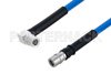 Plenum QMA Male to QMA Male Right Angle Low PIM Cable Using SPP-250-LLPL Coax , LF Solder