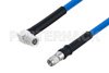 Plenum QMA Male Right Angle to SMA Male Low PIM Cable Using SPP-250-LLPL Coax , LF Solder