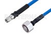 Plenum 4.1/9.5 Mini DIN Male to SMA Male Low PIM Cable Using SPP-250-LLPL Coax , LF Solder