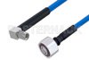 Plenum 4.1/9.5 Mini DIN Male to SMA Male Right Angle Low PIM Cable Using SPP-250-LLPL Coax , LF Solder