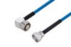 Plenum 4.1/9.5 Mini DIN Male Right Angle to 4.3-10 Male Low PIM Cable Using SPP-250-LLPL Coax Using Times Microwave Parts