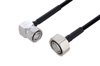 Fire Rated 4.3-10 Male Right Angle to 7/16 DIN Male Low PIM Cable Using SPF-250 Coax Using Times Microwave Parts