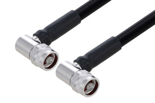 Fire Rated N Male Right Angle to N Male Right Angle Low PIM Cable Using SPF-500 Coax Using Times Microwave Parts