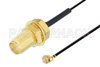 SMA Female Bulkhead to UMCX 2.5 Plug Cable Using 0.81mm Coax, RoHS