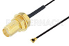 SMA Female Bulkhead to HMCX32 1.2 Plug Cable Using 0.81mm Coax, RoHS