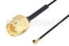 SMA Male to UMCX 2.5 Plug Cable Using 1.13mm Coax, RoHS