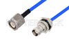 TNC Male to TNC Female Bulkhead Cable Using PE-141FLEX Coax, RoHS