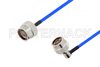 N Male to N Male Right Angle Cable Using PE-141FLEX Coax, RoHS