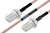 MIL-DTL-17 N Female Bulkhead to N Female Bulkhead Cable Using M17/60-RG142 Coax