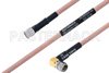 MIL-DTL-17 SMA Male to SMA Male Right Angle Cable Using M17/60-RG142 Coax