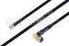 MIL-DTL-17 SMA Male to SMA Male Right Angle Cable Using M17/84-RG223 Coax
