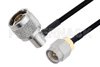 SMA Male to N Male Right Angle Cable Using PE-SR402FLJ Coax