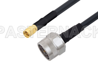 SMA Male to N Male Cable Using LMR-240 Coax with HeatShrink
