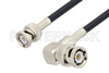 BNC Male to BNC Male Right Angle Cable Using LMR-195 Coax