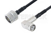 N Male to TNC Male Right Angle Low Loss Cable Using LMR-200 Coax