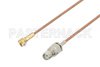 Snap-On MMBX Plug Right Angle to SMA Female Cable Using RG178 Coax