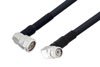 N Male Right Angle to TNC Male Right Angle Low Loss Cable 12 Inch Length Using LMR-400 Coax with HeatShrink and 90 Deg. Clock