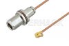 N Female Bulkhead to SMP Female Right Angle Cable Using RG178 Coax