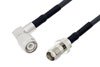 TNC Male Right Angle to TNC Female Cable Using LMR-195 Coax with HeatShrink, LF Solder