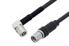 QMA Male Right Angle to SMA Male Cable Using LMR-195 Coax