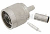 N Male Connector Crimp/Crimp Attachment for RG55, RG141, RG142, RG223, RG400