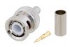 BNC Male Connector Crimp/Solder Attachment for RG55, RG142, RG223, RG400