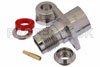 TNC Female Connector Clamp/Solder Attachment 4 Hole Flange For RG58, RG55, RG141, RG142, RG223, RG400, .500 inch Threaded Hole Spacing