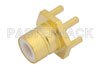 75 Ohm SMB Jack Connector Solder Attachment Thru Hole PCB, .200 inch x .067 inch Hole Spacing