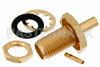 SMA Female Bulkhead Mount Connector Solder Attachment for PE-SR405AL, PE-SR405FL, RG405, .235 inch D Hole