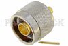 N Male Connector Solder Attachment for PE-SR402AL, PE-SR402FL, PE-SR402FLJ, PE-SR402TN, RG402